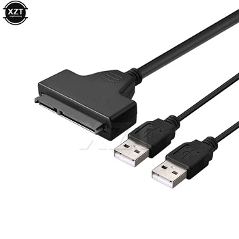 1 Бр. Твърд диск SATA 7 15 Pin 22 до USB 2.0 Кабел-адаптер SATA кабел за предаване на данни За Лаптоп 2,5 HDD С USB-кабел за Захранване гореща разпродажба
