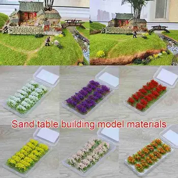 1 Кутия Умален модел на цвете, билка, Градински цветя куп, пейзаж, декорации модел 
