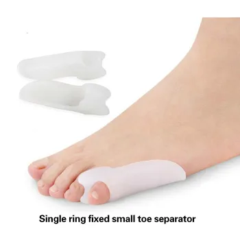1 Чифт гелевых разделители за малките пръсти Коректор припокриват вальгусной деформация на Ортопедични продукти за Защита на палеца на крака Стелки за лечение на болка в пръстите на краката