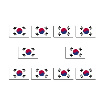 10 бр./компл. брошка с националния флаг Корея, на жени с флага гордост Корея за раници, шапки, дрехи, голям акрилен патриотичен икона