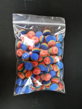 100 бр/пакет, 14 мм, накрайници за бильярдного щеката карамбольного цветове на дъгата