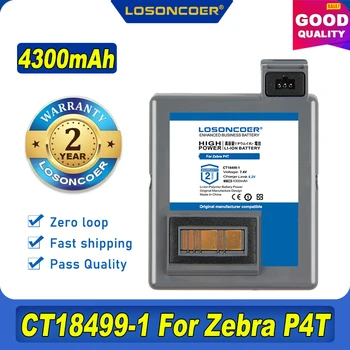 100% Оригинален LOSONCOER НОВ 4300 mah CT18499-1 За Zebra P4T Батерия за Безжичен принтер Качествени продукти