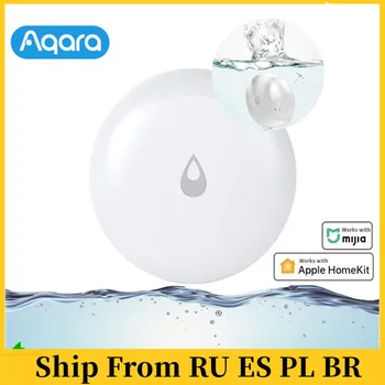 100% Оригинален сензор потапяне във вода Aqara IP67, детектор за изтичане на вода за домашна дистанционно за аларма, сензор за накисване