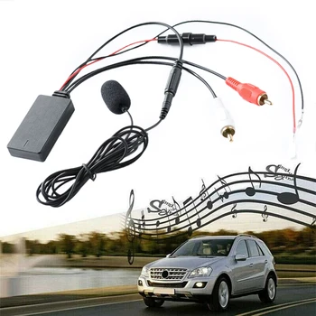 12 В Автомобил Модул Bluetooth Приемник 5.0 Аудио Стерео Bluetooth, AUX Модул Приемник 2RCA Конектор Музикален Адаптер AUX