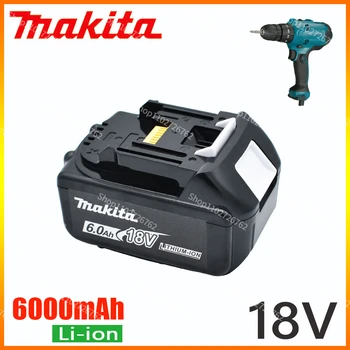 18V 6.0 Ah Makita 100% Оригинал 6000 mah led Литиево-йонна батерия Заместител на BL1860B BL1860 BL1850 Акумулаторна Батерия Електроинструменти