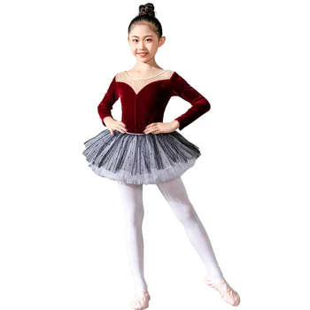 2023 Детско балетное рокля за момиченца, дрехи за танци за момичета, детски балетные костюми за момичета, танцово трика за момичета, танцови облекла за момичета
