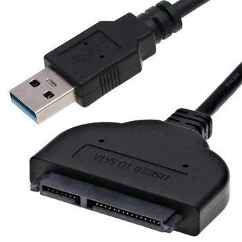 30 бр. кабел SATA към USB 3.0 за 2,5-инчов външен твърд диск, SSD SSD Sata 3 22-пинов кабел-адаптер