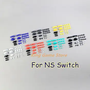 30 комплекта заменяеми корпуса на хост Пълен набор от бутони на Джойстика спусъка, за да игрален контролер Nintend Switch Черни бутони, клавиши