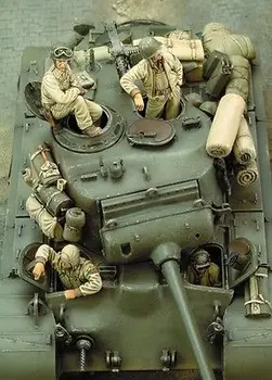 35388 # 1/35 Фигурка от Смола Модел GK WW2 Войници от армията на САЩ на Екипажа на Танк Неокрашенный В Разглобено Формата на