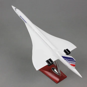 48 см Самолет в мащаб 1/124 Concorde Air France Британската авиокомпания Air Force One Модел на самолет от смола, на Планер, Подарък дисплей
