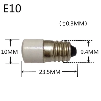 5шт Ключ индикаторна лампа E10 електрическа лампа E10 таблото лампа E10 6,3 В 12 В 24 В 36 В E10 LED 110 В E10 LED 220 И 380 В E10 LED