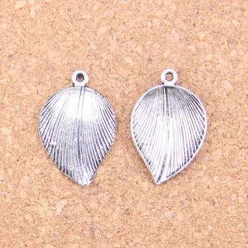96 бр. висулки във формата на листа 23x15 мм, древни тибетски сребърни накити, 