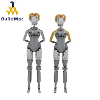 Buildmoc Atomiced Сърце Близнаци Ляво дясно Фигурки Модел MOC Набор от градивни елементи и Комплекти играчки за деца Детски подаръци Тухли