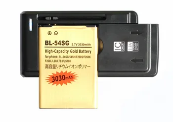 Ciszean 3030 ма BL-54SH/BL-54SG Златен Взаимозаменяеми Батерия + Универсално Зарядно За LG F260S F260K F260L F260 LTE3 US780 L90 F7