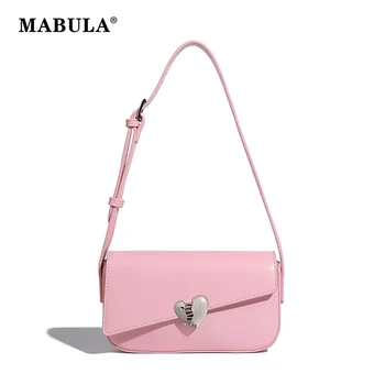 MABULA, прост дизайн, малка чанта с капак за телефон, Чанта през рамо За жени, однотонная Чанта през рамо от Изкуствена кожа, дамски чанти-тоут