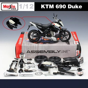 Maisto 1:12 KTM 690 Duke Версия за Монтаж, Модел на мотоциклет от Сплав, Лети под Налягане, Метални Играчки, Колекция от Модели Мотоциклети, Подаръци За Деца