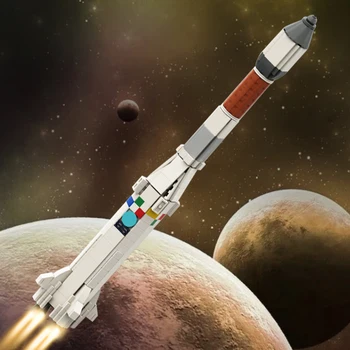 MOC 1:110 Ариана 1 е Тежка Ракета Сатурн Набор от градивни елементи на Космически кораб Идея да се Съберат Тухли Играчки за деца, Подарък За рожден ден