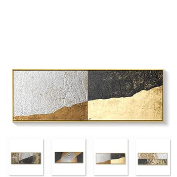 tableaux toile peinture moderne снимка е от златно фолио, ръчно рисувани с маслени бои върху платно, монтиран на стената художествен плакат за дневна, мека мебел, спални