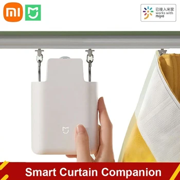 Xiaomi Mijia Smart Curtain Companion За захващане и употреба за U-/ I-образна пътека, римския полюса, електрическо дистанционно управление, нужда от мрежест портал BT