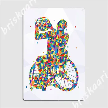 Баскетбол на инвалидни колички, Метални табели плакат Стенен декор на Клубната парти Дизайн клубен бар Лидице знак плакат