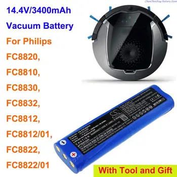 Батерия за прахосмукачка GreenBattery3400mAh за Philips FC8810, FC8820, FC8830, FC8832, FC8812, FC8812/01, FC8822, FC8822/01