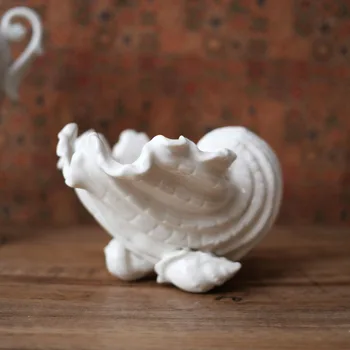 Бяла висока температура керамична мивка с имитация на морски стил /декорация за дома
