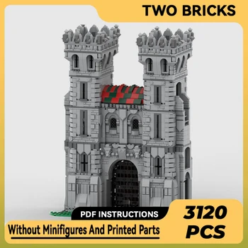 Градивните елементи на Moc, модел крепост, Портата на Червения замък, технически тухли, строителни играчки за деца, подаръци за празниците