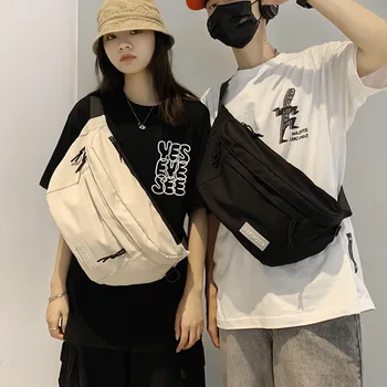 Градинска тенденция поясная чанта с голям капацитет, нагрудная чанта през рамо, чанта в стил хип-хоп, найлон поясная чанта унисекс, градинска голяма поясная чанта, скута чанти