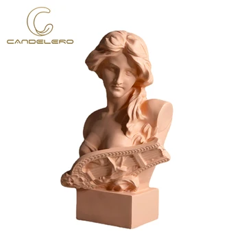 Гръцката статуя на Венера и скулптури, декорация за дома, модерни Декоративни фигури от смола, имитация на гипсова статуя, Цветна украса на богинята