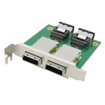 Двойна порт Mini SAS, вътрешен СФФ-8087, за външен HD СФФ-8088 Sas26p, карта на PCI адаптер SAS, Резервни части