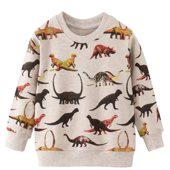 Детски блузи с динозаври прескачане на препятствия Meters, есенно-пролетно детски дрехи, хит на продажбите, дрехи за костюмированной парти за деца
