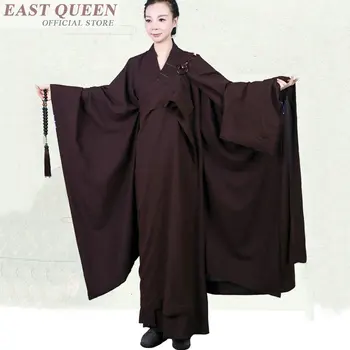 Дрехи на будистки монах, традиционен китайски дрехи за жени, онлайн магазин shao lin, по-големи размери, будистки монах FF649 A