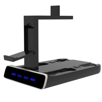 За PS5/PS VR2 док-станция за зареждане на контролера с led осветление, поставка за виртуална реалност, док-станция за зареждане на контролера виртуална Реалност, зарядно устройство VR2