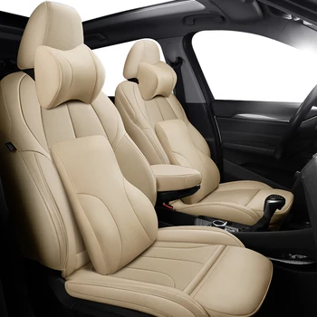 Калъфи за автомобилни седалки само за Volvo XC90 2015-2019 Аксесоари за интериора по поръчка висококачествена естествена кожа Auto automovil