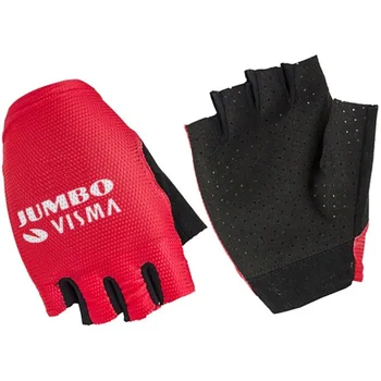 Класически гигантски ръкавици от джърси VISMA TEAM RED, един чифт спортни ръкавици с полупальцами за велоспорта, МТБ, Пътен планинско Колоездене, колоездене гел ръкавици