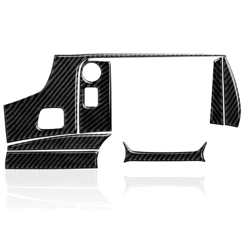 Комплект стикери за мултимедийна панел на централната конзола, стикер от въглеродни влакна за Chevrolet Corvette C7 2014-2019, черен