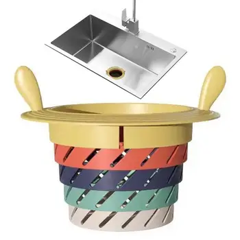 Кошница за кухненски мивки, филтър за кухненски мивки цветове на дъгата, което предотвратява запушване, кухненски принадлежности за мивки, домашни баня