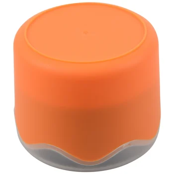 Кръгла пластмасова кутия за часовници с порести възглавница оранжев цвят