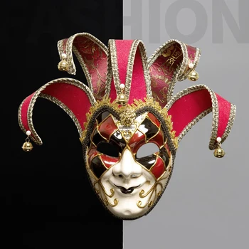 Маска за Хелоуин, Обилна Реколта Венециански Маскарадная маска за възрастни, Маска на Клоун, Жокера, Танцово декорация за стени от аниме филма