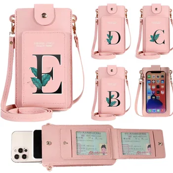 Мини портмоне за телефони, прозрачна чанта за мобилен телефон със сензорен екран, женски чантата си за телефон, чанти-незабавни посланици, малка чанта с капак, чанта през рамо