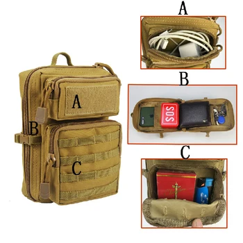 Многофункционален Тактически Чанта-кобур, военна набедренная поясная чанта EDC, портфейл, джоб за телефон, туристически чанти, ловен пакет