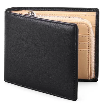 Модерен мъжки портфейл в контрастен цвят, чанта за пари, бизнес кратък портфейл от цялата кожа, мультикарточный мек портфейл, чанта за пари