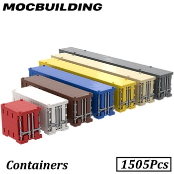 Модулна стандартен размер Модел автомобил товарни контейнери MOC Строителни блокове Сам Събрание тухли Играчки, Подаръци за деца