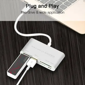Мрежов адаптер за четене на карти USB C с няколко CF SD Micro SD Type-C USB-C HUB OTG Micro USB 3.0 Combo Дърва за Macbook Air P