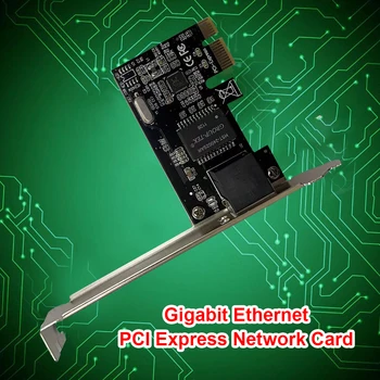 Мрежова карта 10/100/1000 Mbps Gigabit Ethernet PCI Express Мрежовата Карта RJ45 LAN Адаптер, PCIe Конвертор за Настолни КОМПЮТРИ Водача Fre