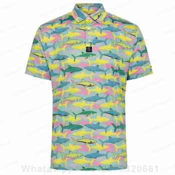 Мъжка риза Поло с къс ръкав, Бързосъхнеща Ежедневни тениска-поло, голф игрища, Лятна Многофункционална Спортна Удобни дрехи с копчета На Ревера