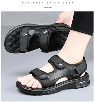 Мъжки летни окото ежедневни спортни сандали One Word с отворени пръсти, дебела подметка, нескользящие ежедневни плажни сандали на въздушна възглавница