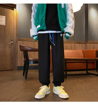 Мъжки панталони-зреещи с еластична гумена лента на талията, градинска облекло в стил пънк, хип-хоп, ежедневни панталони за джогинг