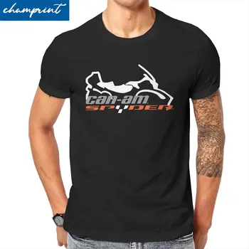 Мъжки тениски, Can Am Team Spyder Motorcycles, забавна тениска от 100% памук с къс ръкав, силует, тениска с логото, Уникални облекла
