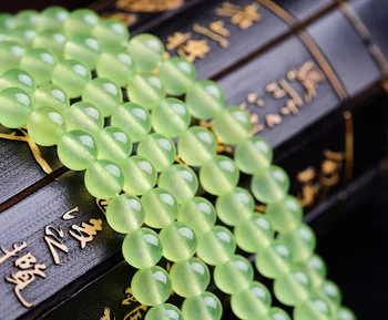 Мъниста от естествени перли, зелен халцедона, скъпоценни камъни за бижута, гривни 